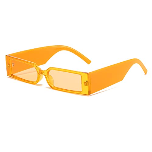 Image of 90s Retro Sunglasses Trendy Plastic Frame Small Rectangle Sunglasses Unisex Eyewear AZ9548
