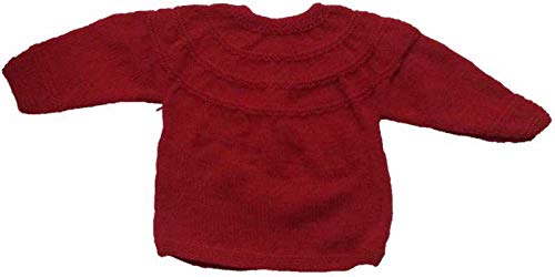 Hand Made New Born Baby Woolen Round Neck Sweater with Pyjami Cap and Pair of Booties 0 to 6 Months Baby Boy's and Girls Green 2