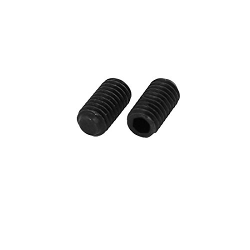 Sourcingmap M3x6mm Metric Carbon Steel Hex Socket Set Flat Point Grub Screws Black for Towel Rack Door Knob 50pcs - Image 2