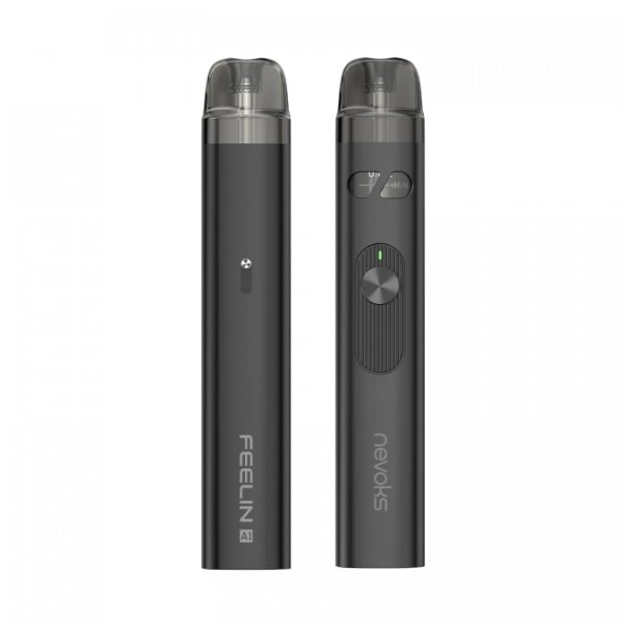 Nevoks Feelin A1 Vape Kit - 30W E Cigarette Starter, Long Lasting 1000mAh Battery, MTL, DTL & RDTL Vaping, Adjustable Airflow, 2ml No Nicotine (Black)