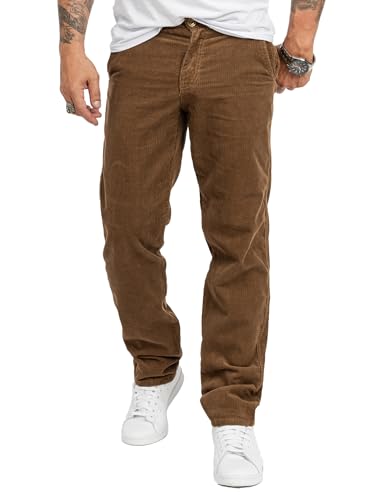 Rock Creek Herren Cordhose Chino Regular Fit Straight Cut klassischer Cord-Chino Style weich & strapazierfähig lässig-elegant für Büro und Freizeit Dunkelbeige Größe W38 L32 RC-2156