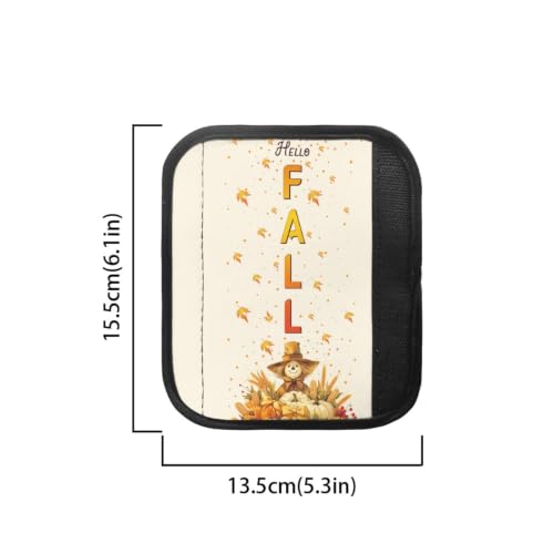 Image of Dreaweet Fall Pumpkin Scarecrow Print Refrigerator Handle Covers Set of 4