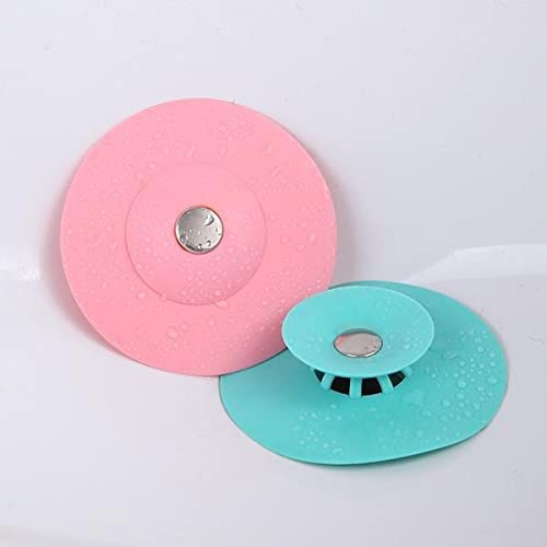 2-in-1 Home Bathroom Kitchen Silicone Sewer Sink Bathtub Wash-Basin Sealer Cover Drainer Water Stopper with Hair Catcher- 2 pcs (B0BYDQHLY3) Amazon Price History, Amazon Price Tracker