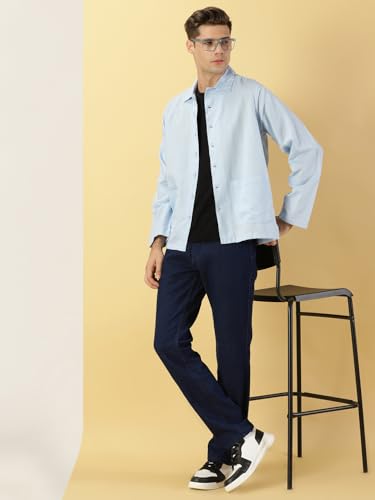 Image of Thomas Scott Men's | Solid | Full Sleeve | Regular Fit | 100% Cotton | Double Pocket | Spread Collar | Casual Shirt