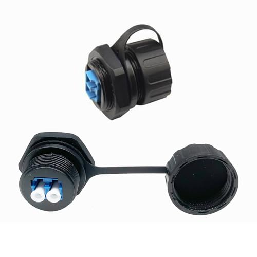 Penglin LC Duplex Glasfaser Schottwandadapter Wasserdicht 2er-Pack