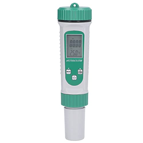 Probador de Calidad del Agua 6 en 1 PH EC TDS SALT S.G temperatura pantalla LCD retroiluminación blanca alta precisión