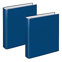 VELOFLEX A115105 - Ringbuch Basic Blau, 2 Ordner DIN A5 mit 2-Ring-Mechanik, Füllhöhe 25 mm für Schule,Büro und Alltag
