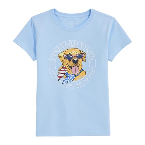 vineyard vines Girls' Edsftg USA Pup Short-Sleeve Tee