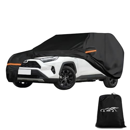 Image of Amooca Heavy-Duty Car Covers Custom Fit for Toyota RAV4 2005-2025 for Honda CRV 1997-2025 Waterproof Sun-Proof All Weather Snow Cover 420D with Door Zipper Cotton Lining