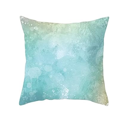 Kissenbezug 45X45 Hellblau, Dekokissen Bett Polyester Kopfkissenbezug 1Stück Aquarell für Stuhl Sofa Wohnzimmer Schlafzimmer