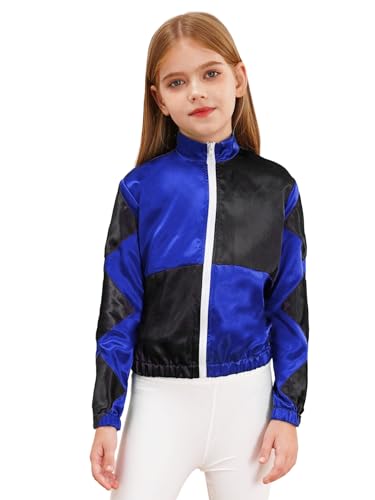 Aislor Tuta da Equitazione per Bambina Maniche Lunghe Top in Cappotto Equestre Ragazze Giacca da Cavallerizzi Blu reale 11-12 anni