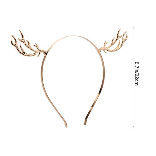 FOMIYES 4 pçs faixas de cabeça para festa de Natal liga metal rena chifre bandana feminina traje de