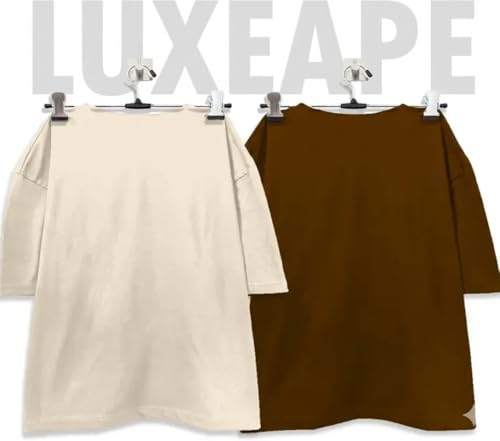 Image of Cotton Blend Drop Shoulder Oversized Baggy Fit Half Sleeve Printed Solid Round Neck T-Shirts Combo for Women & Girls | Pair of 2 T-Shirts |