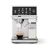 Swan SK22154 Pump Espresso Digital Coffee Machine, Digital Touch Controls with 8 Pre-Sets, 20 Bar Pressure, Built-in Automatic Milk Frother with 500ml Tank, Black