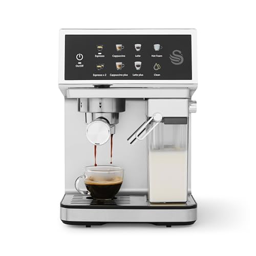 Swan Pump Espresso Digital Coffee Machine with milk frother Black SK22154