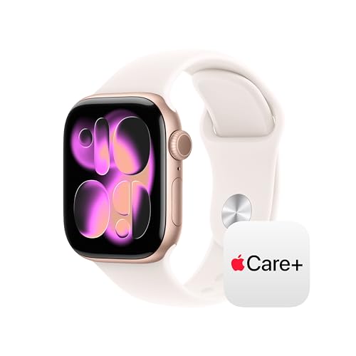 Image of Apple Watch Series 11 [GPS + Cellular 42mm] Smartwatch with Rose Gold Aluminium Case with Light Blush Sport Band - S /M. Sleep Score, Fitness Tracker, Health Monitoring with AppleCare+ (2 Years)