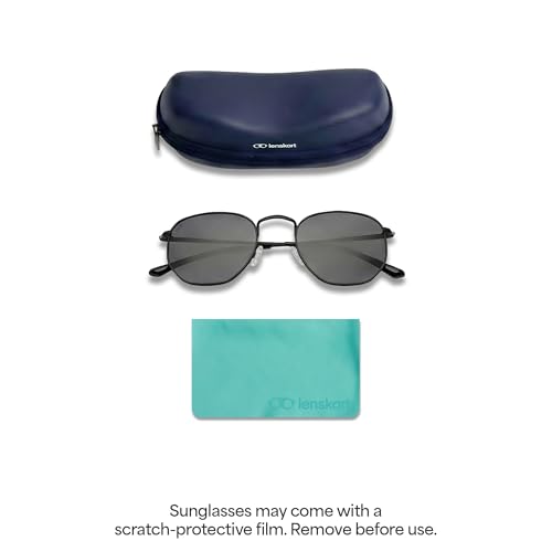 Image of VINCENT CHASE EYEWEAR Polarized and 100% UV Protected | Branded and Stylish Sunglasses | Matte Black - Grey Full Rim Round | For Men & Women | Medium | VC S18682