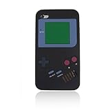 EVESY Itouch Ipod Touch 4 4th Generation Gameboy Design Soft Cover Silicone Skin Case, Black