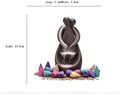 YYDS Incense Burner Backflow Incense Burner Holder Handmade Crafts Ceramic Waterfall Meditation Relaxation Durable Multifunction Home Decor Incense Holders