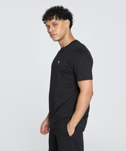 Image of Puma Men Cotton Solid Regular Fit Tees