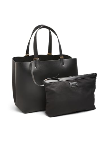Sac shopping Pieces Pckopa Shopper Noos noir pour femme
