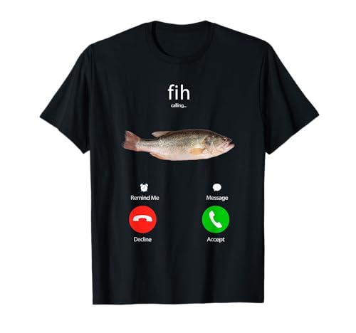 Cotton Fih Call Remind Me Message Decline Accept T-Shirt T-Shirt