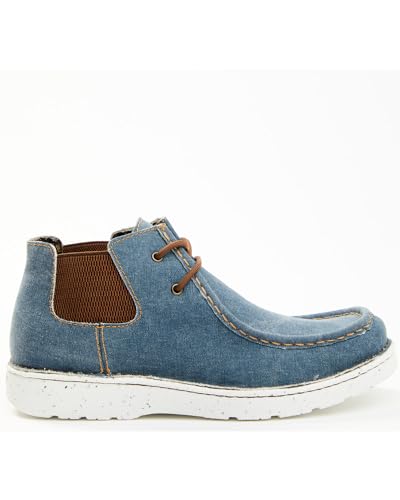 Justin Men's Hazer Denim Casual Hudson Shoes Moc Toe - Jm4412