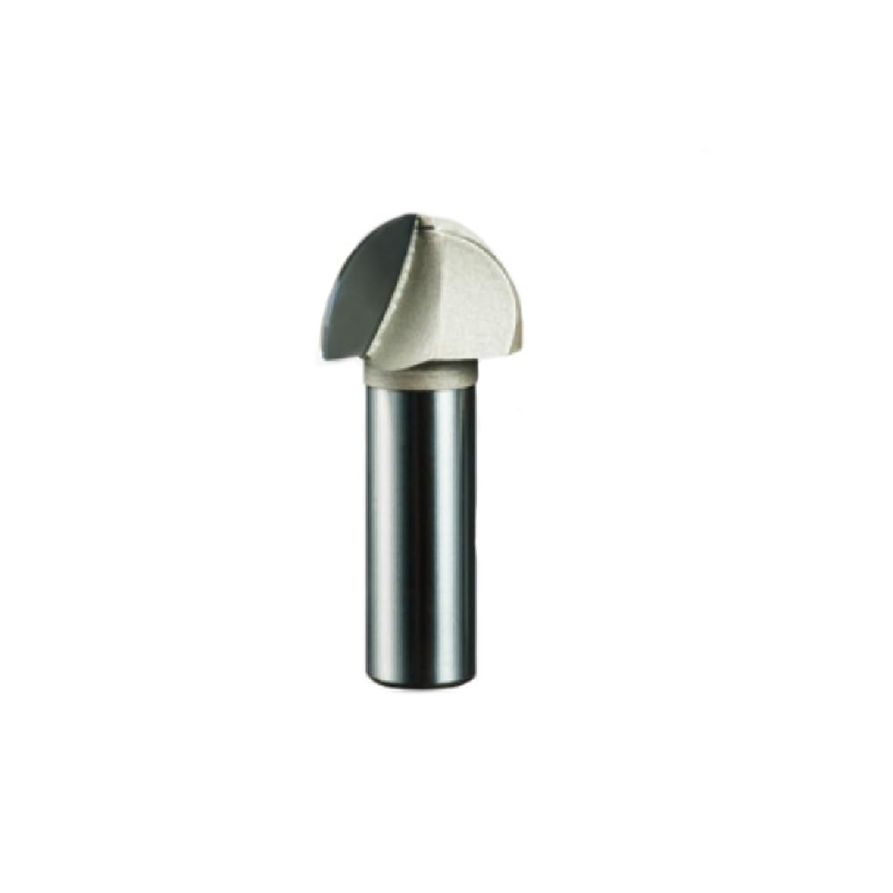 Core Box Router Bit, 1/2" Shank Carbide Round Nose Double Flute Woodworking Milling Cutter Router Bit, Grooving Tool for DIY, Woodworking Project (1/2 * 5/8")