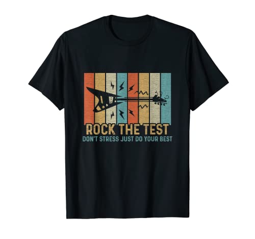 Rétro Testing Day, Rock The Test Don't Stress Test Day T-Shirt