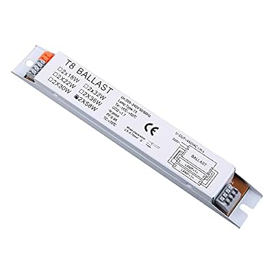 BIlinli T8 220-240V AC 2x58W Balasto electrónico de Voltaje Amplio Balastos de lámpara Fluorescente