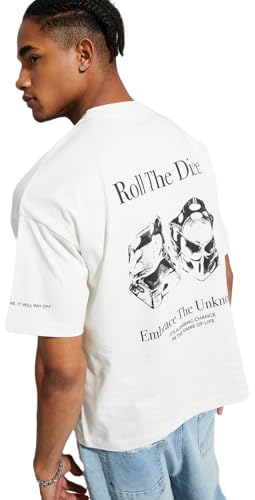 Max URB_N Men Back Graphic Printed T-Shirt (Ecru_L) - Image 2