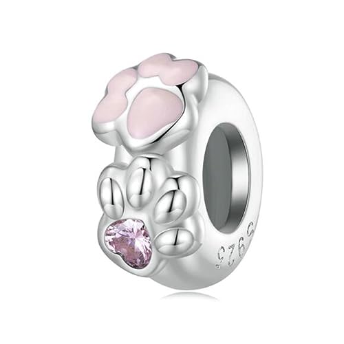 Perles d'espacement en argent 925 avec caoutchouc pour bracelet - 4