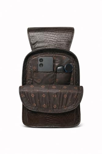 Image of Full-Grain Natural Genuine Pure Leather Laptop Backpack Bags for Mens Man and Women College Office Use Daypack Travel 16 Inch, Size: H-16 X L- 10 X W- 5 Inches
