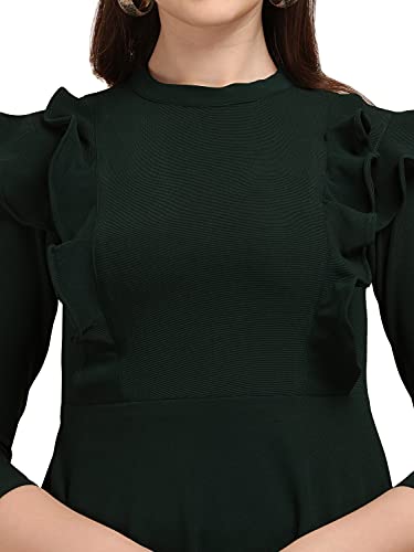 Image of OOMPH! Women's Western & Fusion wear Lycra A-Line Knee-Long Dress md349