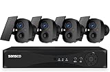 SANSCO Pro CCTV Security Camera System with FHD 1080P DVR, 4 Bullet Cameras (All HD 1080p 2MP), 1TB Internal Hard Drive Disk 24/7 Or Motion Recording - All-in-One Wired Surveillance Cameras Kit