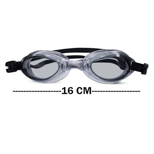 Image of GLAN Swimming Cap and Goggles Set for Men and Women Silicone and Anti-Fog Swim Accessories (Swimming Cap with Goggle Black)