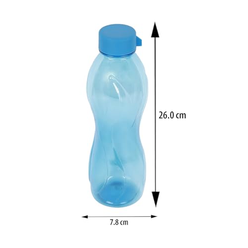 Image of PEARLPET Pheonix BPA-Free Plastic Water Bottle Set |Lightweight, Leak-Proof & Freezer Safe - Pack of 6 (1000ml Each), Blue