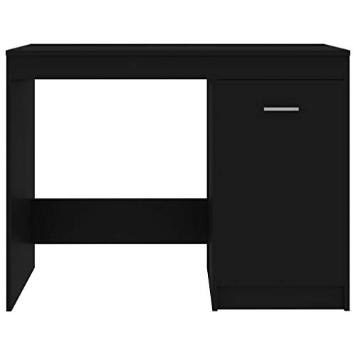 Ksodgun Mesa de escritorio de escritorio para oficina en casa, 100 x 50 x 76 cm, color negro