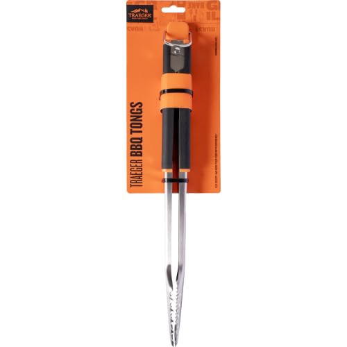 Traeger Grills BAC790 Stainless Steel BBQ Tongs Dishwasher Safe Grill Accessory (2025 Model)