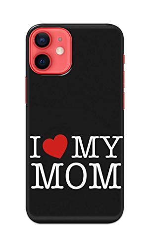 Image of PRINTFIDAA I Love My Mom Hard Back Cover for Apple iPhone 12 / iPhone 12 Pro (6.1 inch), A2403, A2172, A2402 Back Cover -(P6) KAT1006