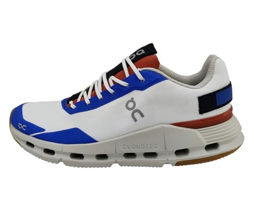 On Women's Cloudnova Sneakers, White/Rust-white, 8.5 UK