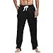 Produktbild Amy Coulee Jogginghose Herren Baumwolle Baggy Sporthose Lockere Trainingshose mit Taschen (Schwarz, XL)