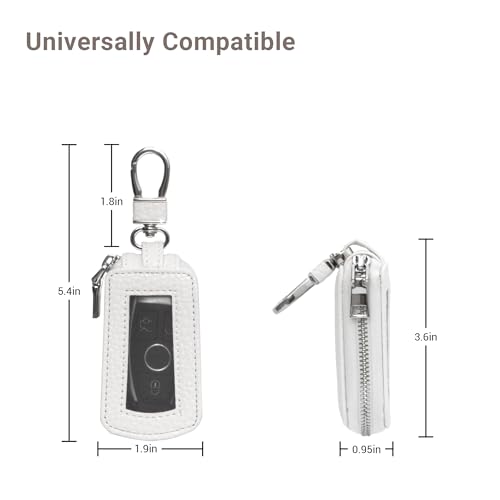 Image of Yuoyar Premium Leather Key Fob Case - Universal Car Key Holder