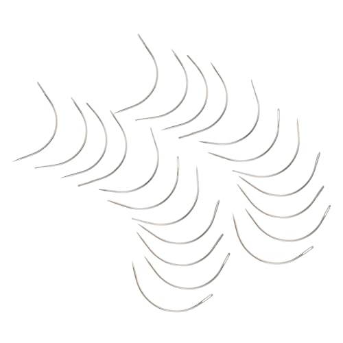 IWOWHERO 100pcs Curved Needles Upholstery Large Eye Sewing Needles for DIY Quilting and Upholstery Projects