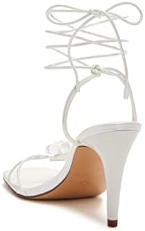 Katy Perry Women's The Vivvian Flower Sandal Heeled, Optic White, 6 | Image 2