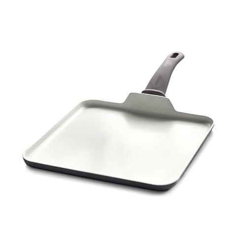 GreenLife Soft Grip Healthy Ceramic Nonstick 11 Griddle Pan PFAS-Free Dishwasher Safe Gray
