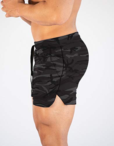 Image of FLYFIREFLY Men's Gym Workout Shorts Running Lightweight Athletic Short Pants Bodybuilding Training