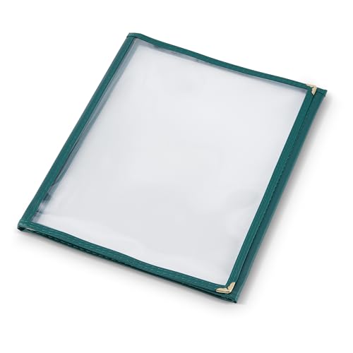 (10 Pack) AME D'ESSENCE Green Trimmed Triple Fold Menu Cover, 8.5