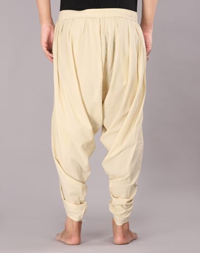 Image of Urali Men's Solid 100% Cotton Dhoti Pants - D100A