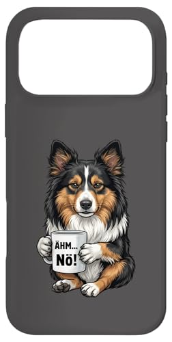 Shelty Collie Dog with Cup Coffee Says No, Am no �X�}�z�P�[�X iPhone 17 Pro Max �p